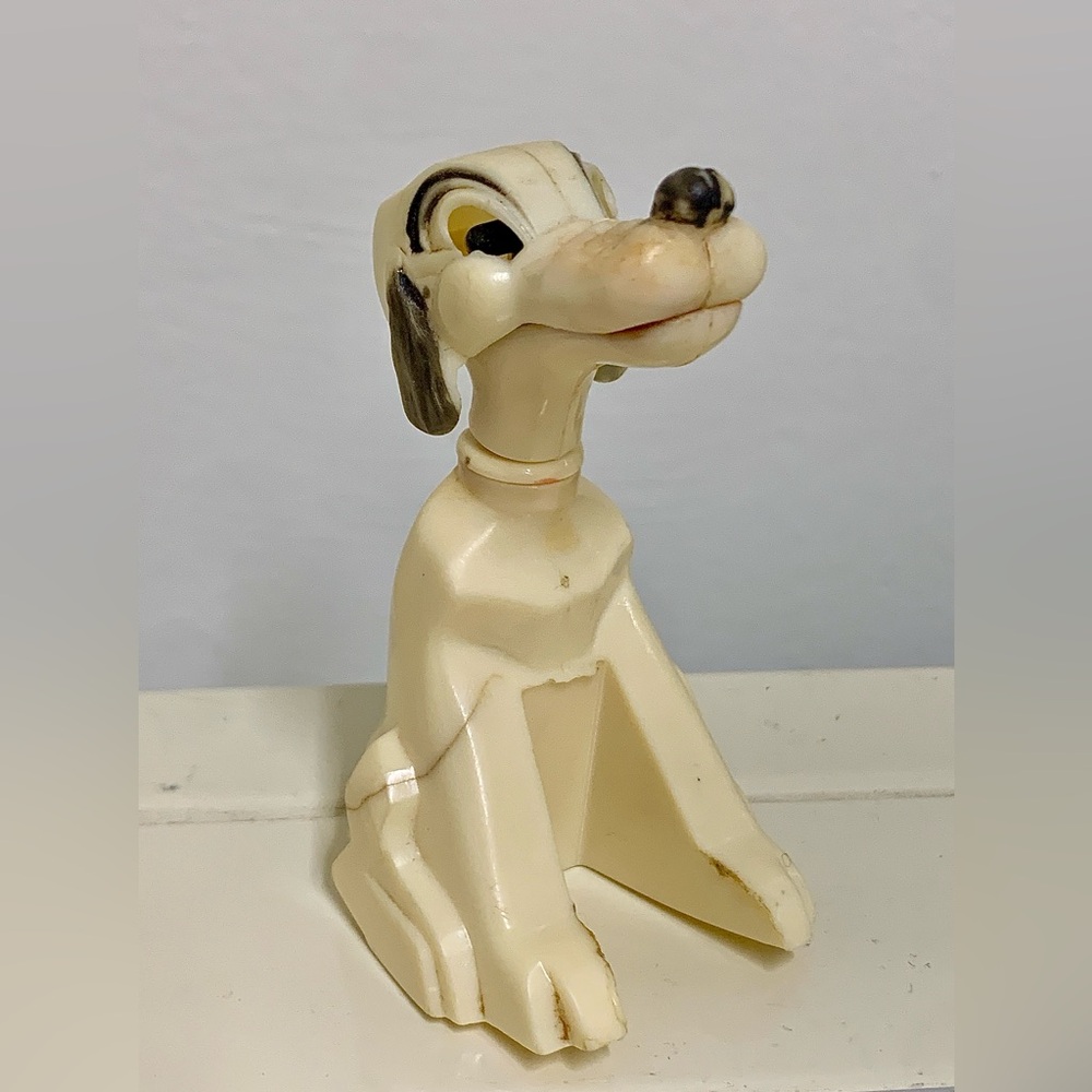 1930s Antique Walt Disney Pluto Bobblehead Plastic Nodding Toy Dog